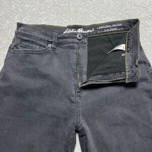 Eddie Bauer Jeans 10 Slightly Curvy High Rise Slim Straight Fleece Lined Travex